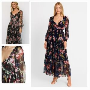 By TIMO‎ BLACK MULTI Floral Wrap Dress